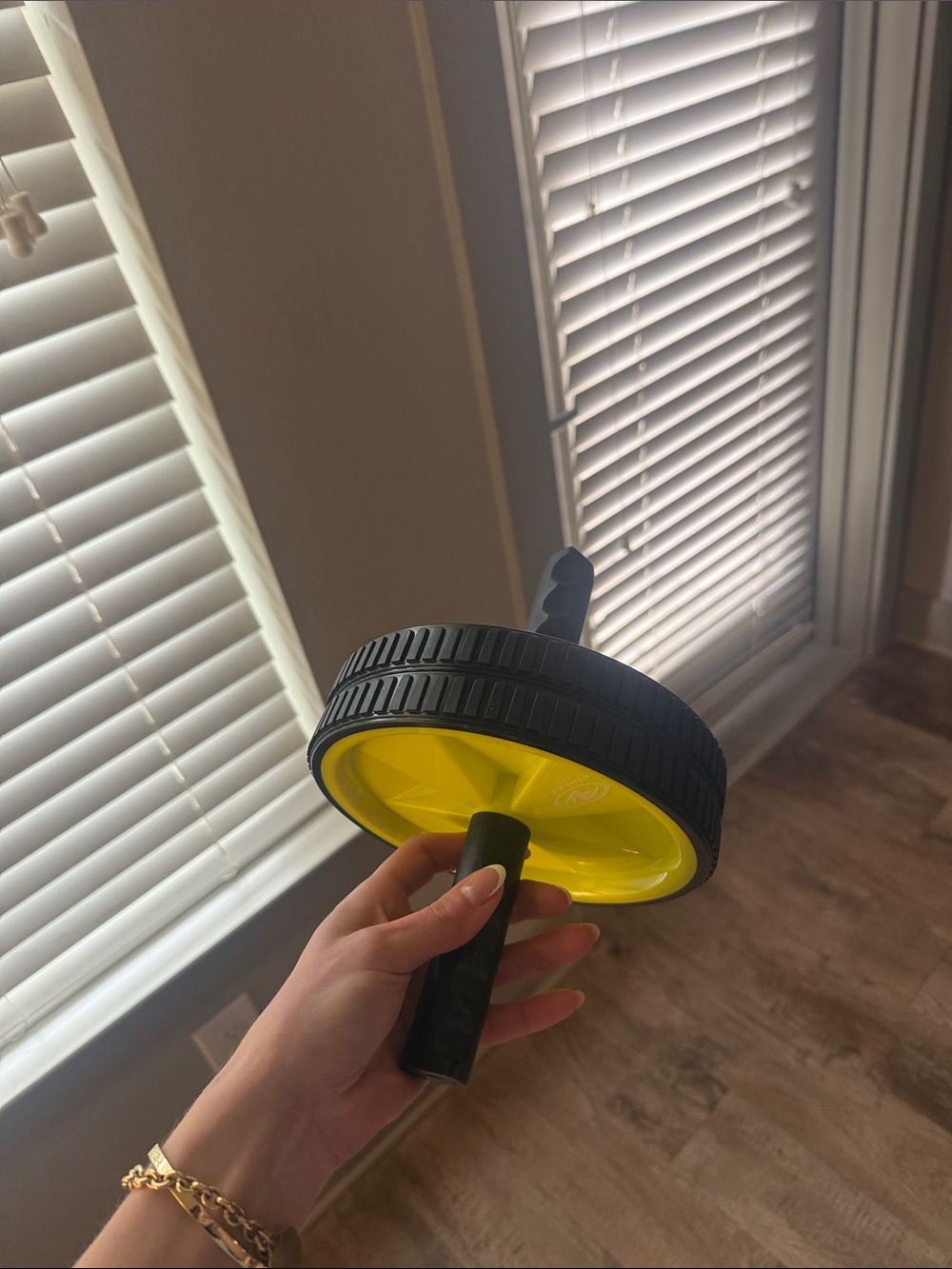 Athletic Works Yellow and Black Ab Wheel Roller